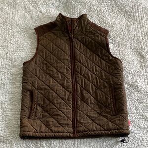 Coleman Chocolate Brown Quilted Vest with Vegan Suede Accents